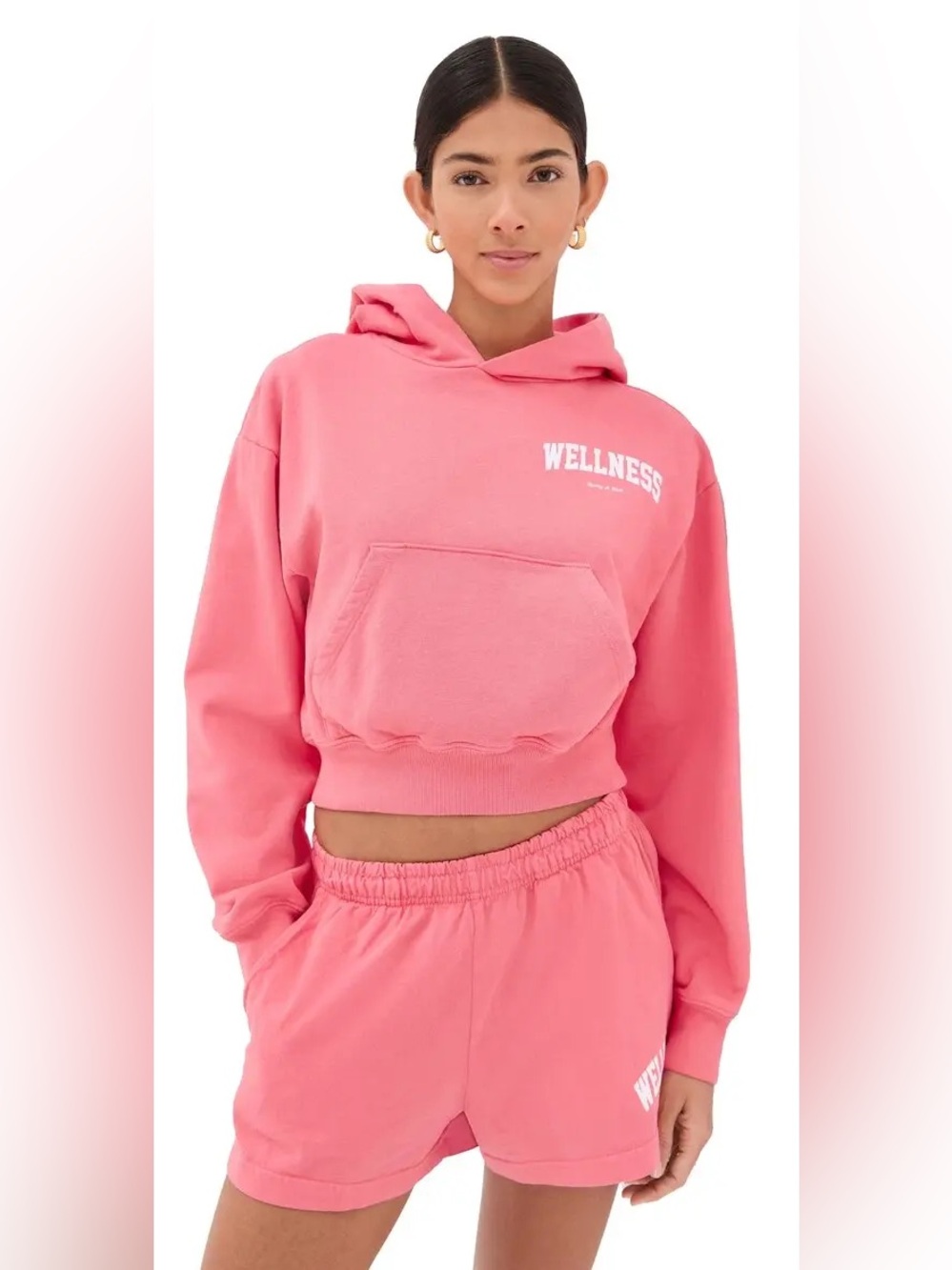 $165 NWT Sporty & Rich Wellness Cropped sweatshirt size small - Picture 2 of 4